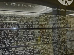 Memorial Wall at Peace Corps Headquarters
